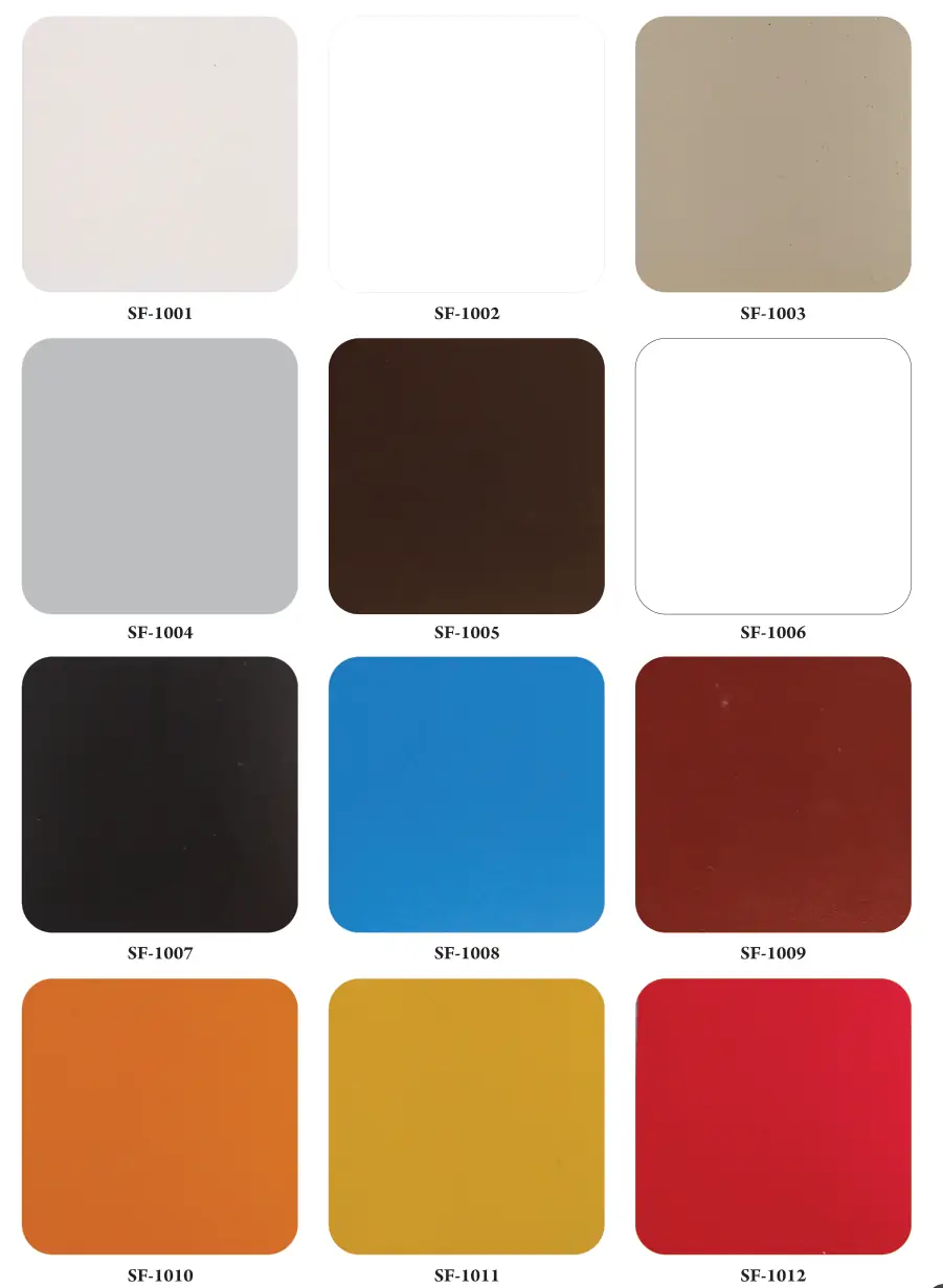 Solid colour laminate shades from the Smart Shine catalogue